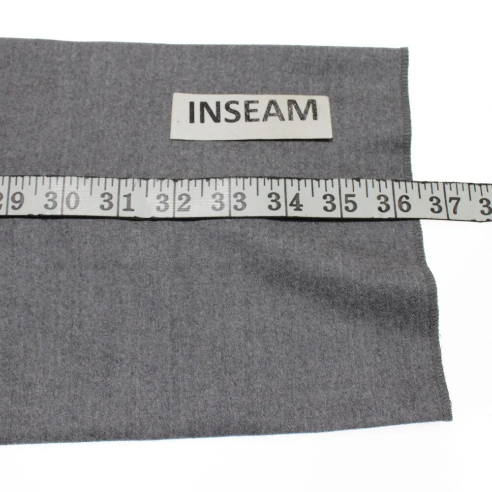 Isaia NWT Dress Pants Size 50 (US 34) Regular Fit in Gray Melange 100% Wool